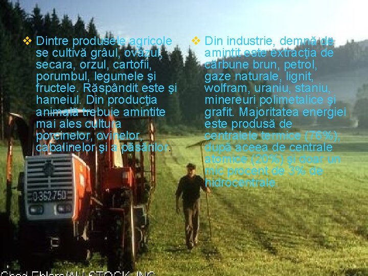 v Dintre produsele agricole v Din industrie, demnă de se cultivă grâul, ovăzul, amintit