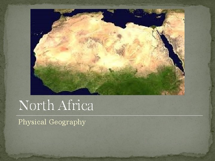 North Africa Physical Geography 