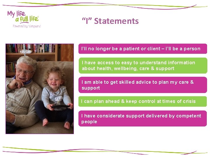 “I” Statements I’ll no longer be a patient or client – I’ll be a “I” Statements I’ll no longer be a patient or client – I’ll be a