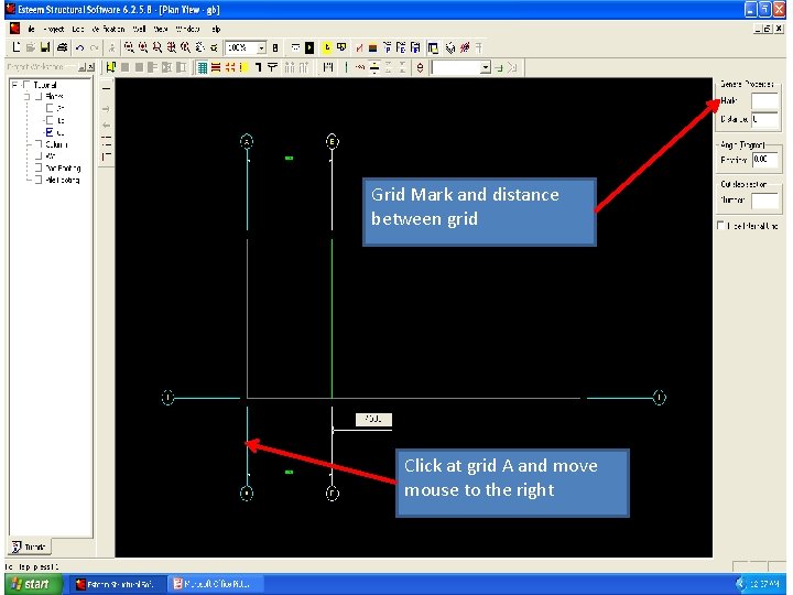 Grid Mark and distance between grid Click at grid A and move mouse to Grid Mark and distance between grid Click at grid A and move mouse to