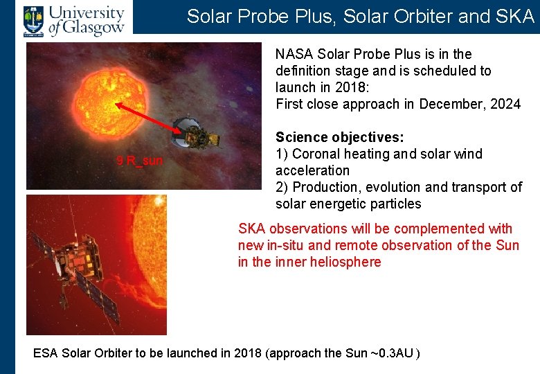 Solar Probe Plus, Solar Orbiter and SKA NASA Solar Probe Plus is in the Solar Probe Plus, Solar Orbiter and SKA NASA Solar Probe Plus is in the