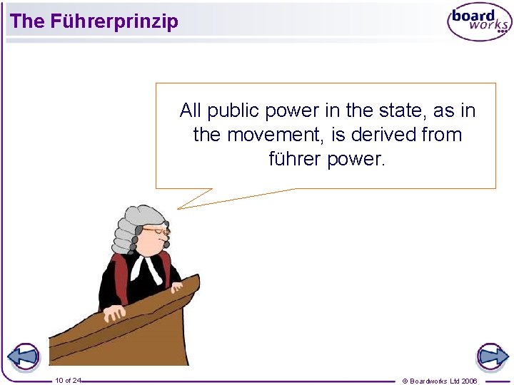 The Führerprinzip All public power in the state, as in the movement, is derived