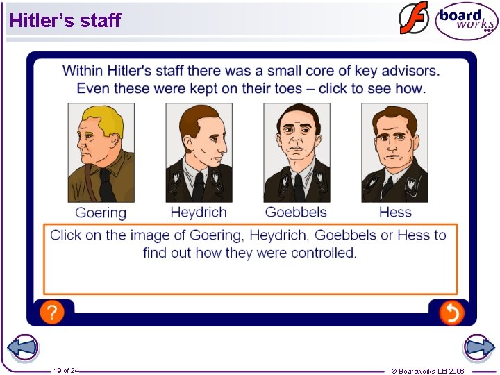 Hitler’s staff 19 of 24 © Boardworks Ltd 2006 