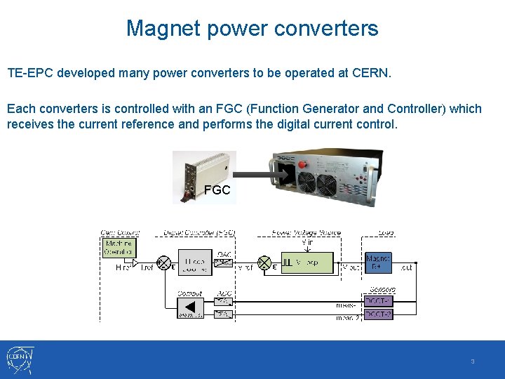 Magnet power converters TE-EPC developed many power converters to be operated at CERN. Each