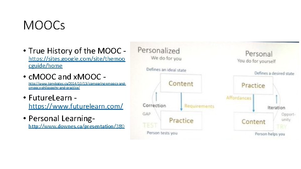 MOOCs • True History of the MOOC https: //sites. google. com/site/themoo cguide/home • c.