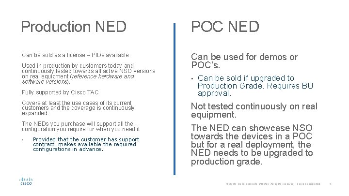 Production NED POC NED Can be sold as a license – PIDs available Can Production NED POC NED Can be sold as a license – PIDs available Can