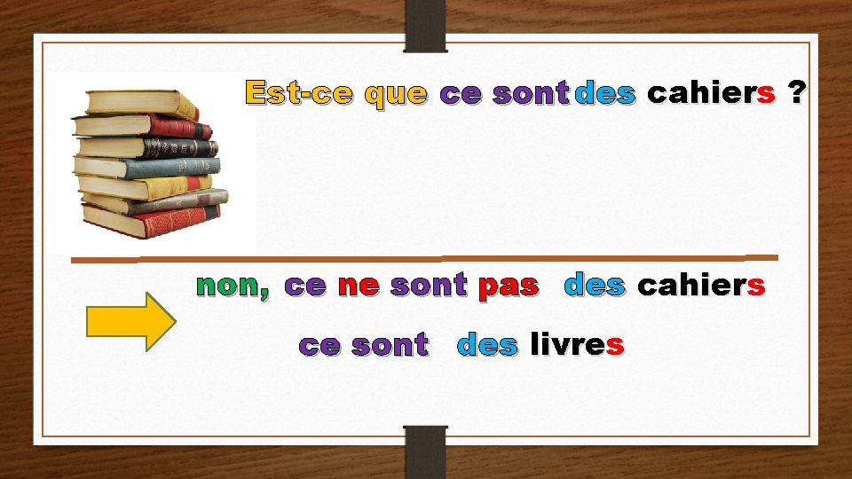 Est-ce que ce sont des cahiers ? non, ce ne sont pas des cahiers