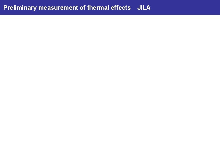 Preliminary measurement of thermal effects JILA 