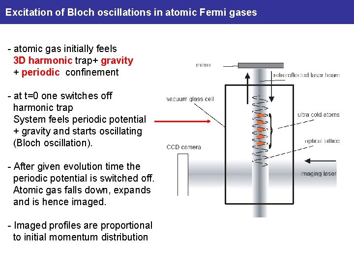 Excitation of Bloch oscillations in atomic Fermi gases - atomic gas initially feels 3