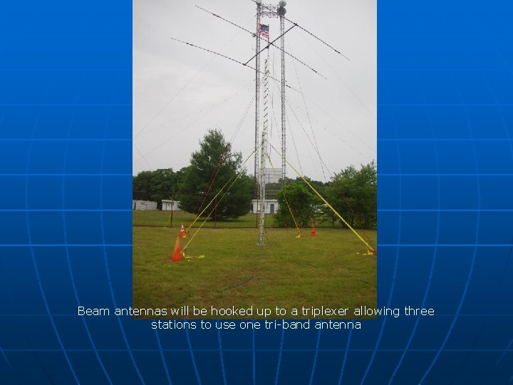 Beam antennas will be hooked up to a triplexer allowing three stations to use