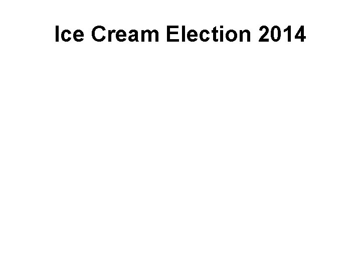 Ice Cream Election 2014 