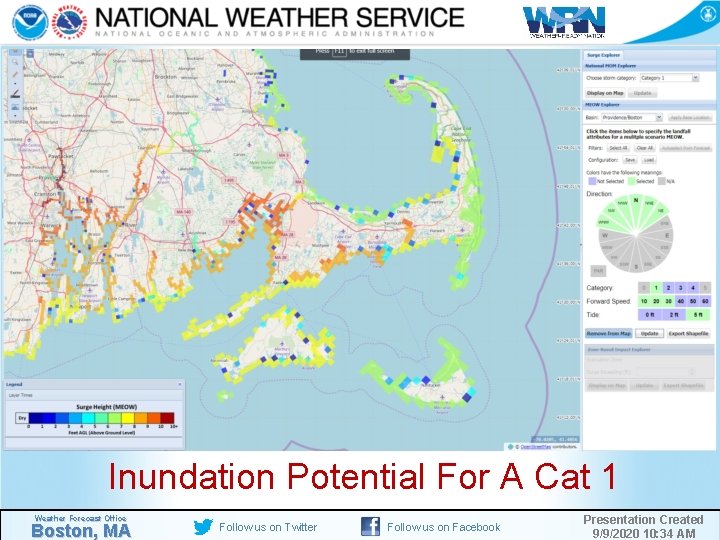 Inundation Potential For A Cat 1 Weather Forecast Office Boston, MA Follow us on