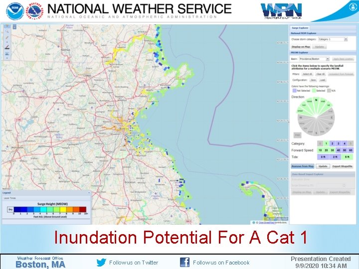 Inundation Potential For A Cat 1 Weather Forecast Office Boston, MA Follow us on