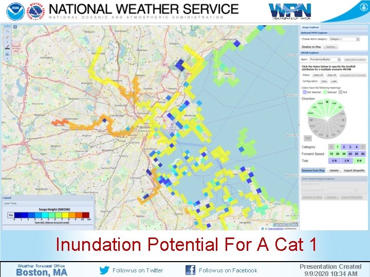 Inundation Potential For A Cat 1 Weather Forecast Office Boston, MA Follow us on