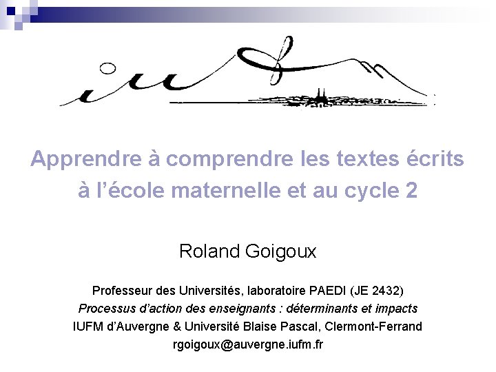 Apprendre à comprendre les textes écrits à l’école maternelle et au cycle 2 Roland