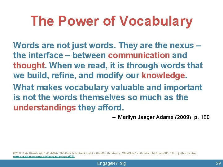 The Power of Vocabulary Words are not just words. They are the nexus – The Power of Vocabulary Words are not just words. They are the nexus –