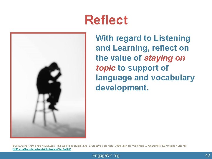 Reflect With regard to Listening and Learning, reflect on the value of staying on Reflect With regard to Listening and Learning, reflect on the value of staying on