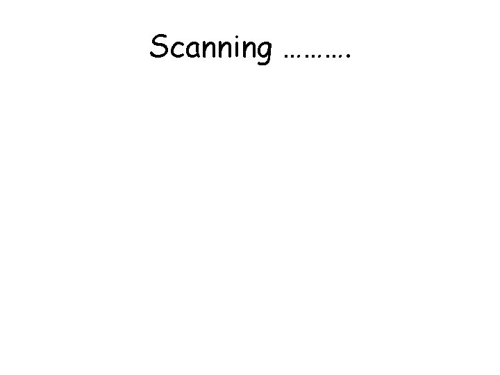 Scanning ………. 