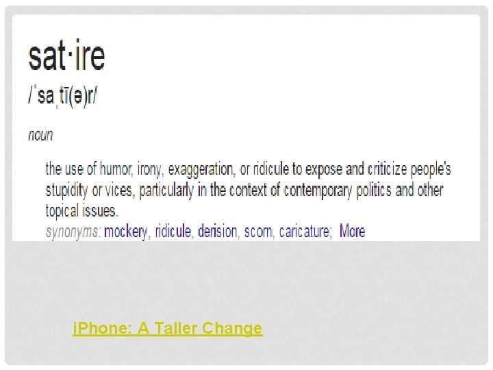 i. Phone: A Taller Change 