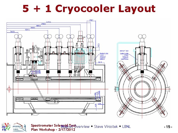 5 + 1 Cryocooler Layout LBNL Spectrometer Solenoid Test Magnet Overview Steve Virostek LBNL 5 + 1 Cryocooler Layout LBNL Spectrometer Solenoid Test Magnet Overview Steve Virostek LBNL