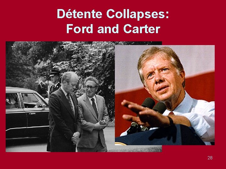 Détente Collapses: Ford and Carter 28 