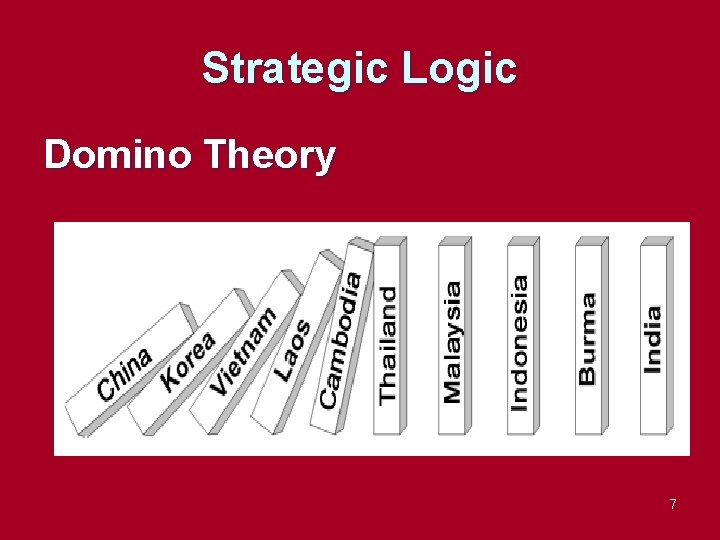 Strategic Logic Domino Theory 7 