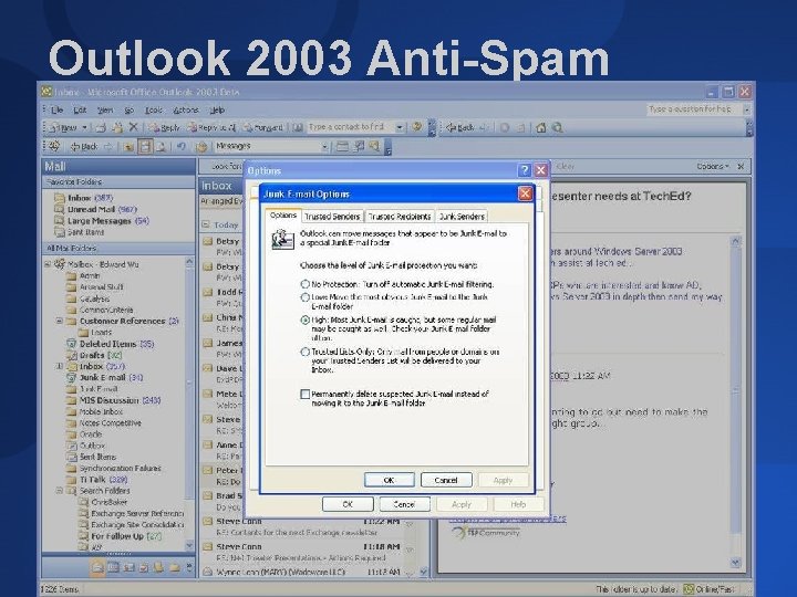 Outlook 2003 Anti-Spam 