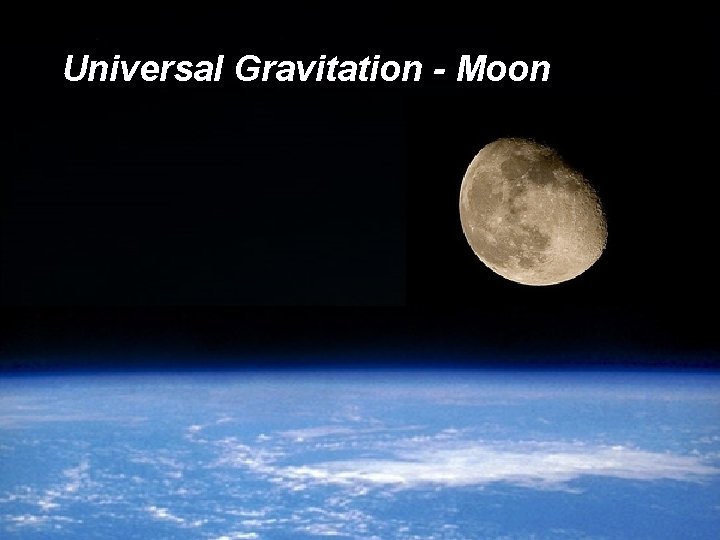 Universal Gravitation - Moon 