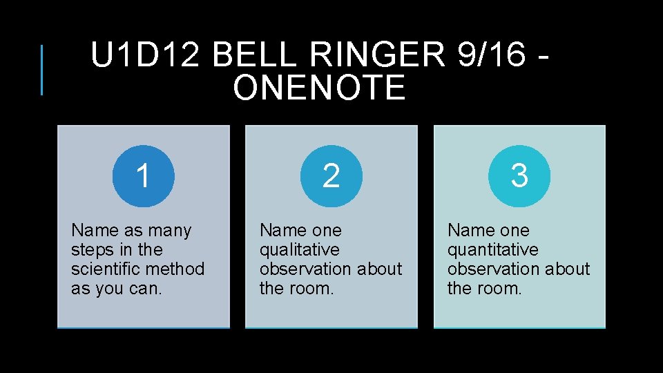 U 1 D 12 BELL RINGER 9/16 - ONENOTE 1 2 3 Name as