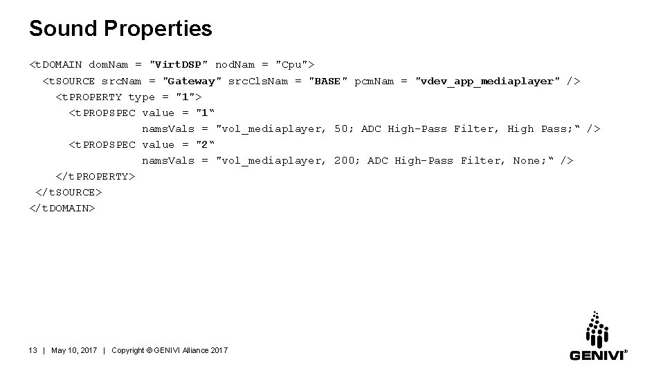 Sound Properties <t. DOMAIN dom. Nam = "Virt. DSP" nod. Nam = "Cpu"> <t.