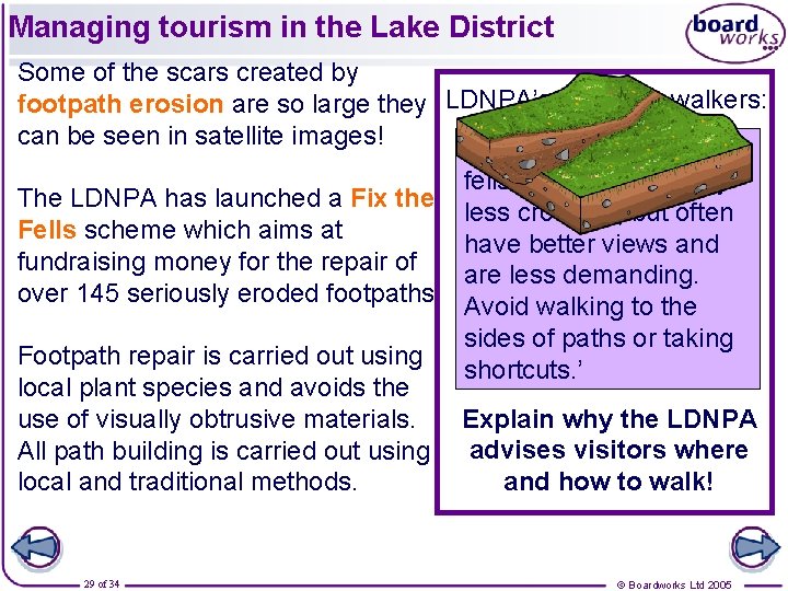 Managing tourism in the Lake District Some of the scars created by footpath erosion