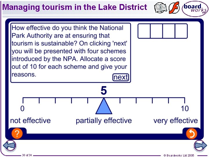 Managing tourism in the Lake District 30 of 34 © Boardworks Ltd 2005 