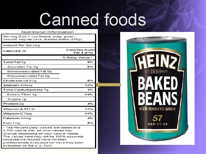 Canned foods 