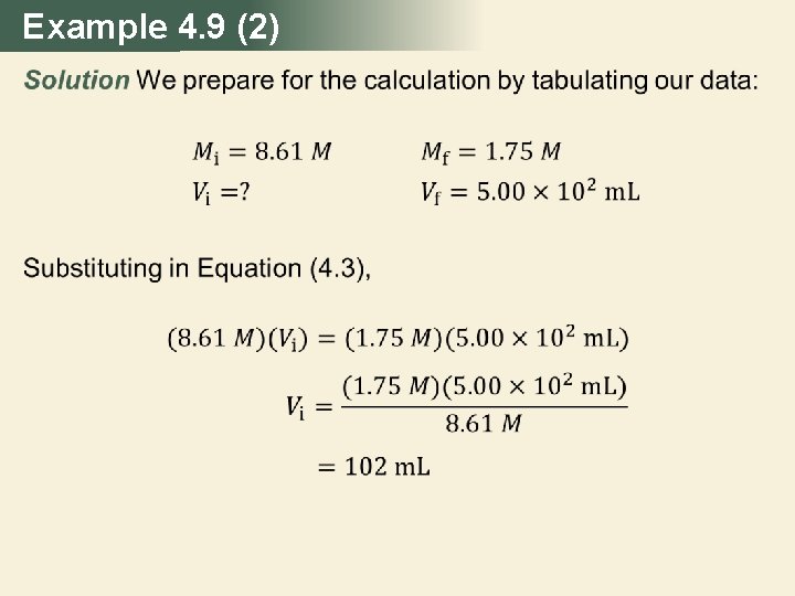 Example 4. 9 (2) 