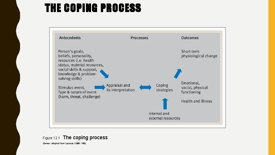 THE COPING PROCESS Figure 12. 1 The coping process Source: adapted from Lazarus (1999: