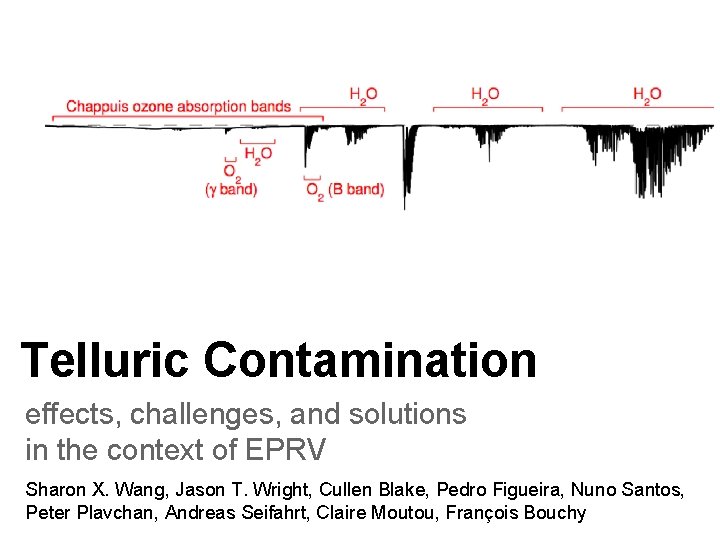 Telluric Contamination effects, challenges, and solutions in the context of EPRV Sharon X. Wang,