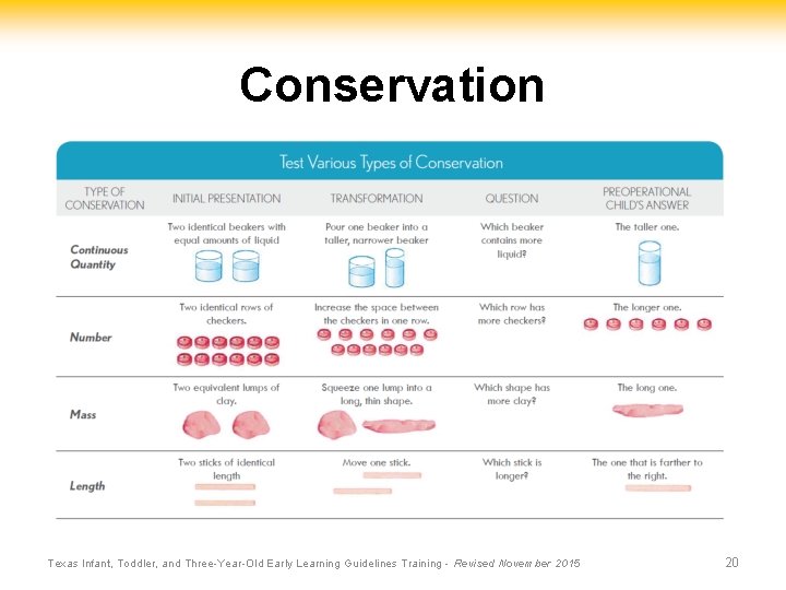 Conservation Texas Infant, Toddler, and Three-Year-Old Early Learning Guidelines Training - Revised November 2015