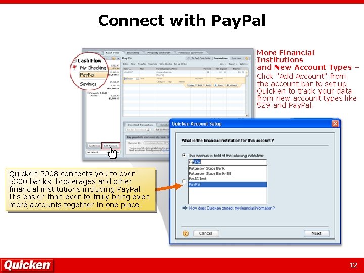 Connect with Pay. Pal More Financial Institutions and New Account Types – Click “Add