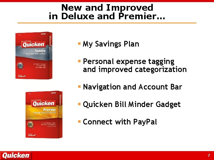 New and Improved in Deluxe and Premier… § My Savings Plan § Personal expense