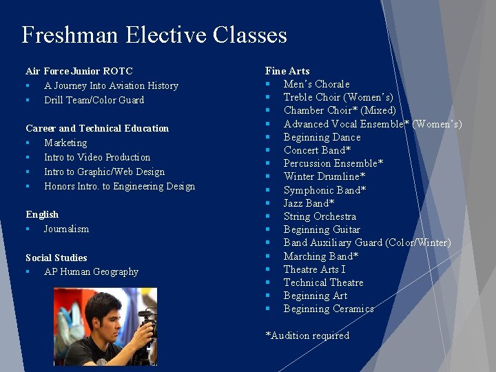 Freshman Elective Classes Air Force Junior ROTC § A Journey Into Aviation History §
