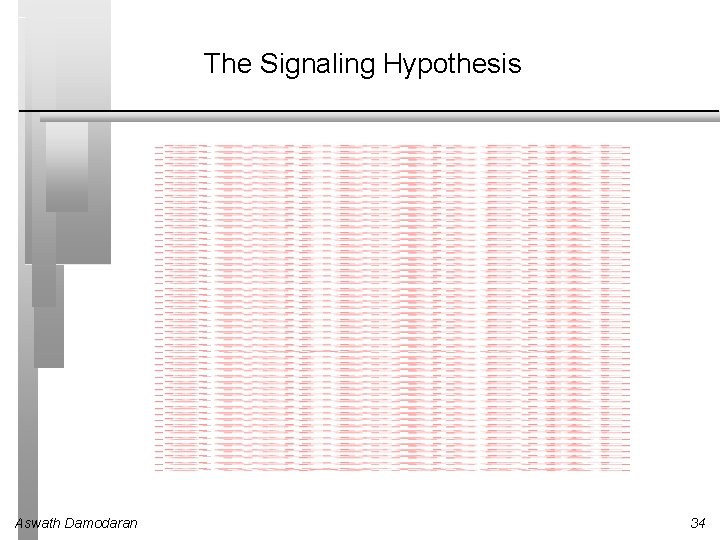 The Signaling Hypothesis Aswath Damodaran 34 