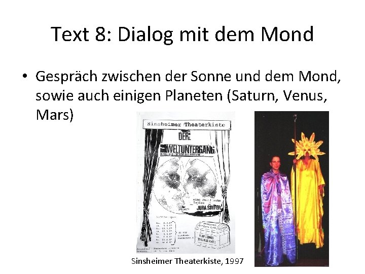 Text 8: Dialog mit dem Mond • Gespräch zwischen der Sonne und dem Mond,