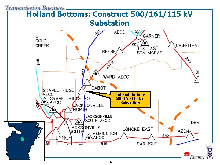 Holland Bottoms: Construct 500/161/115 k. V Substation Holland Bottoms 500/161/115 k. V Substation 16