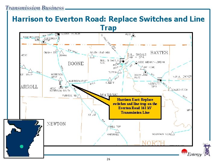 Harrison to Everton Road: Replace Switches and Line Trap Harrison East: Replace switches and