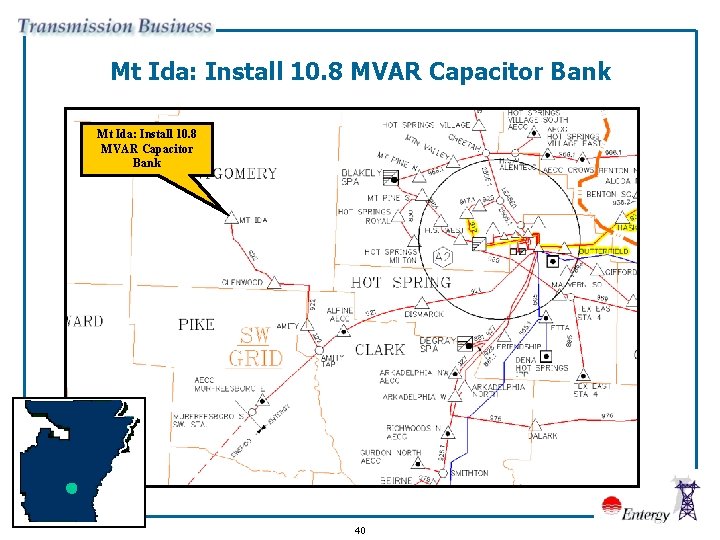 Mt Ida: Install 10. 8 MVAR Capacitor Bank 40 