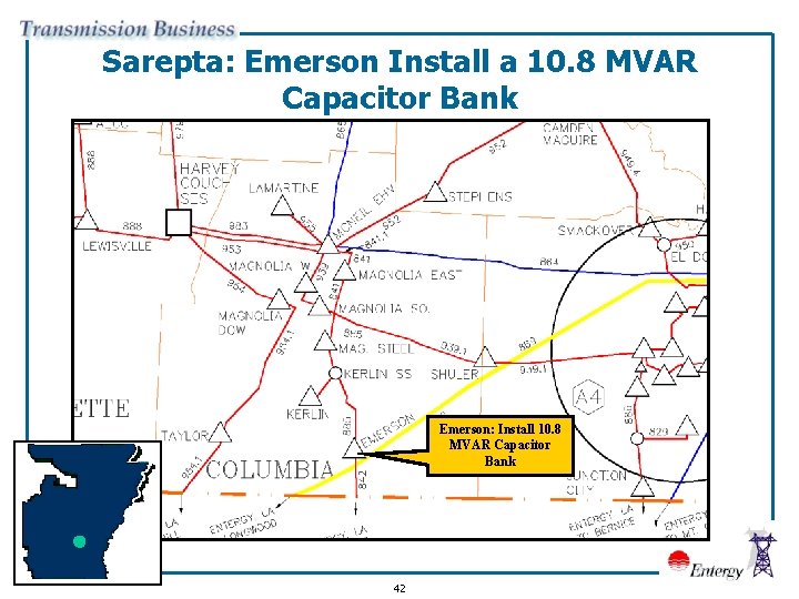 Sarepta: Emerson Install a 10. 8 MVAR Capacitor Bank Emerson: Install 10. 8 MVAR