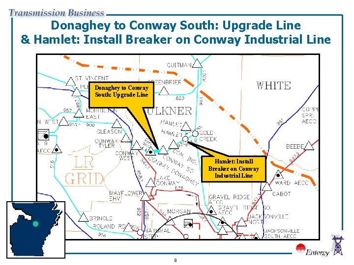 Donaghey to Conway South: Upgrade Line & Hamlet: Install Breaker on Conway Industrial Line