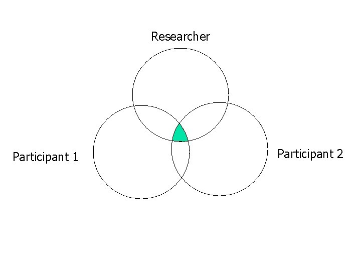 Researcher Participant 1 Participant 2 