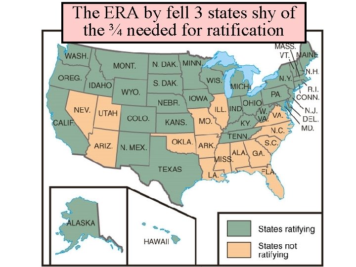 The. State ERA Voting by fell 3 on states of the shy ERA the