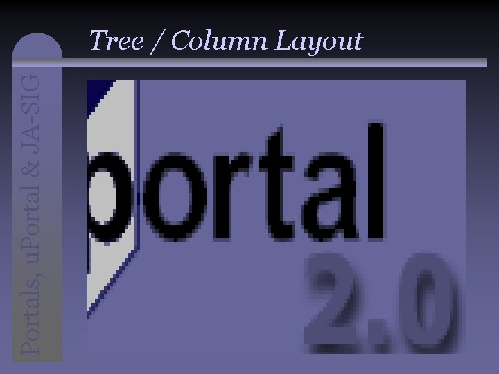 Portals, u. Portal & JA-SIG Tree / Column Layout 